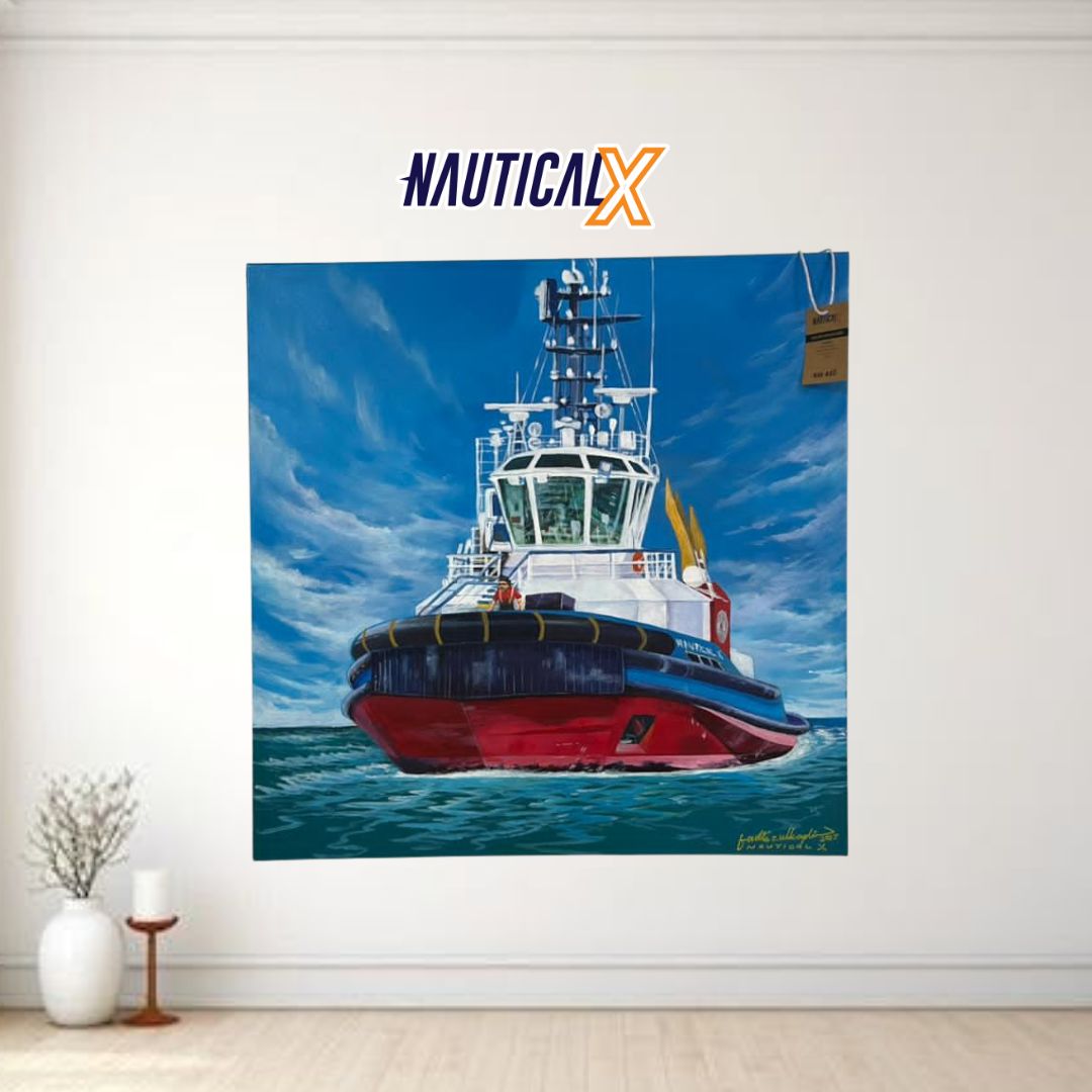 Nautical X Tugboat Painting