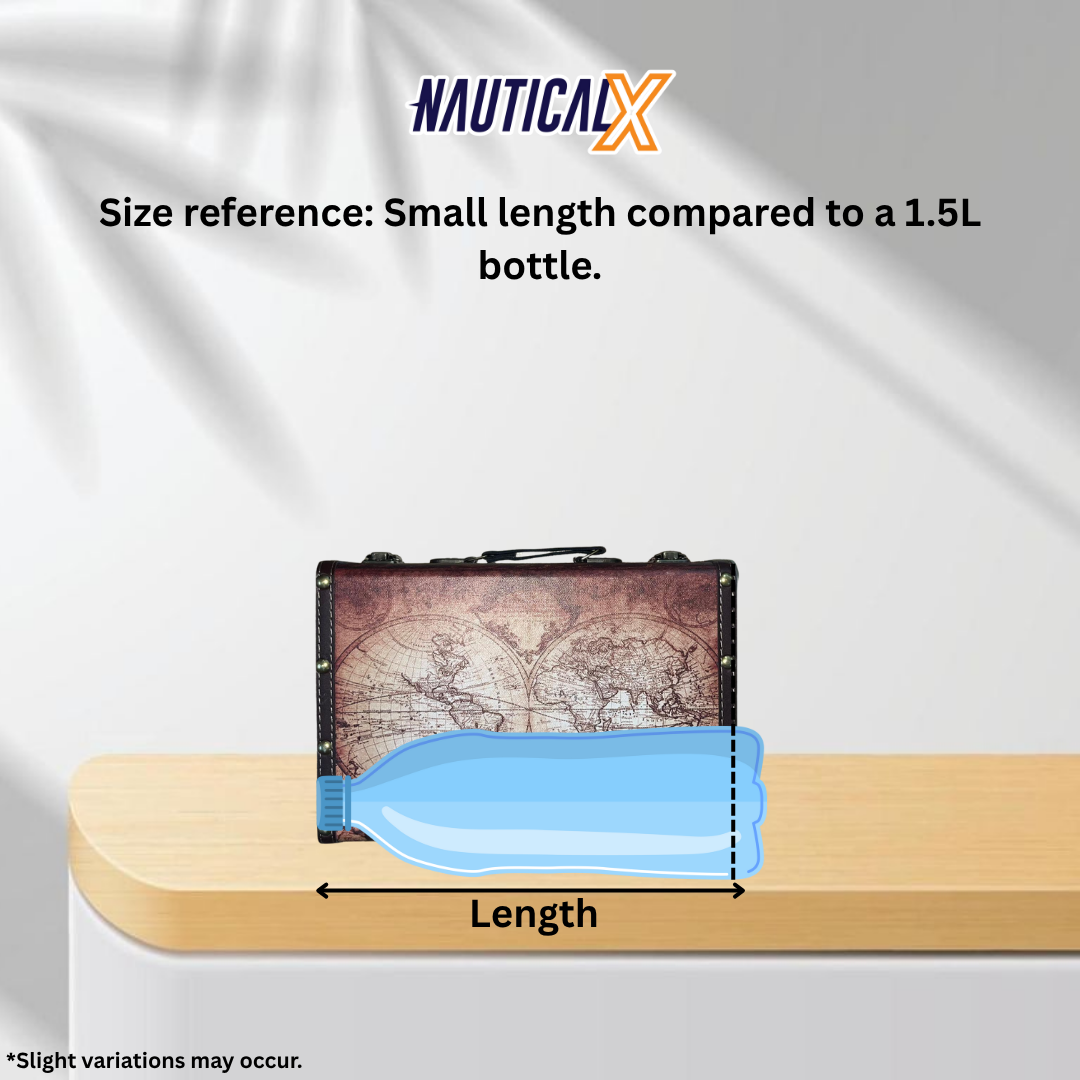 NauticalX Vintage Map Briefcase - Explorer Edition