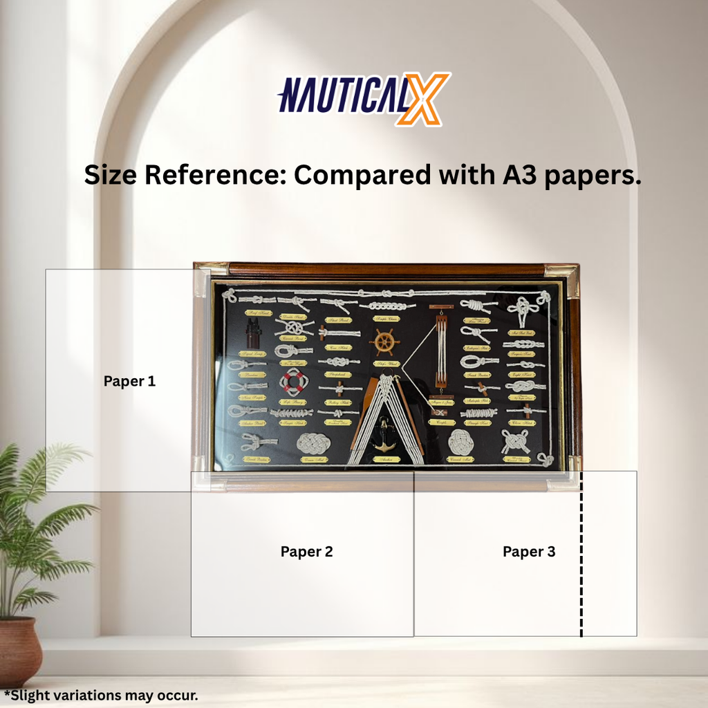 NauticalX Framed Nautical Knot Display Boards