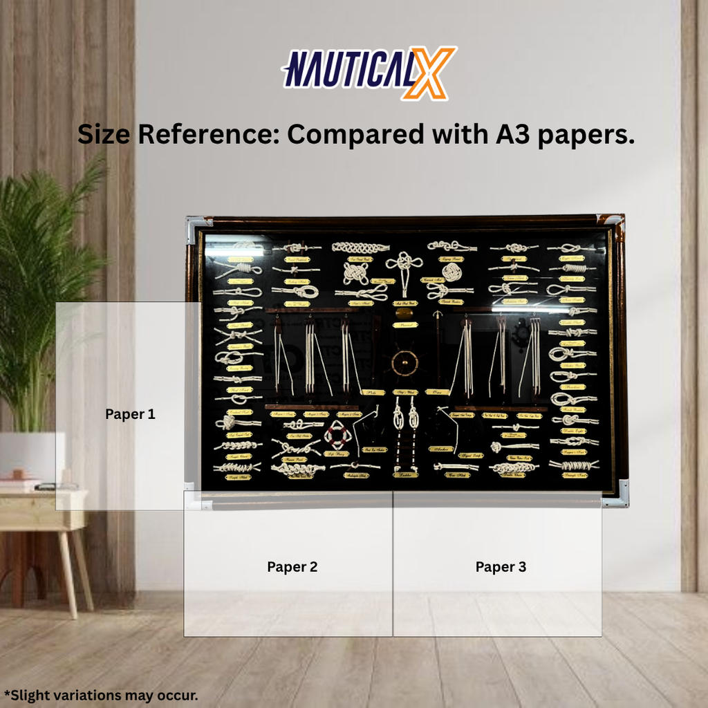 NauticalX Framed Nautical Knot Display Boards