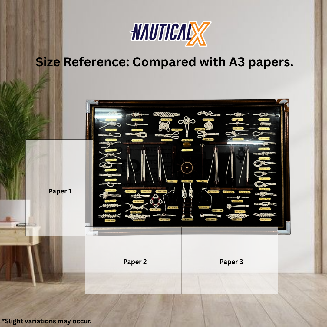 NauticalX Framed Nautical Knot Display Boards