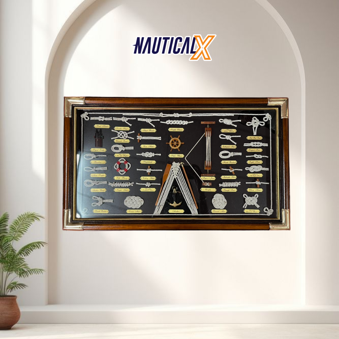 NauticalX Framed Nautical Knot Display Boards