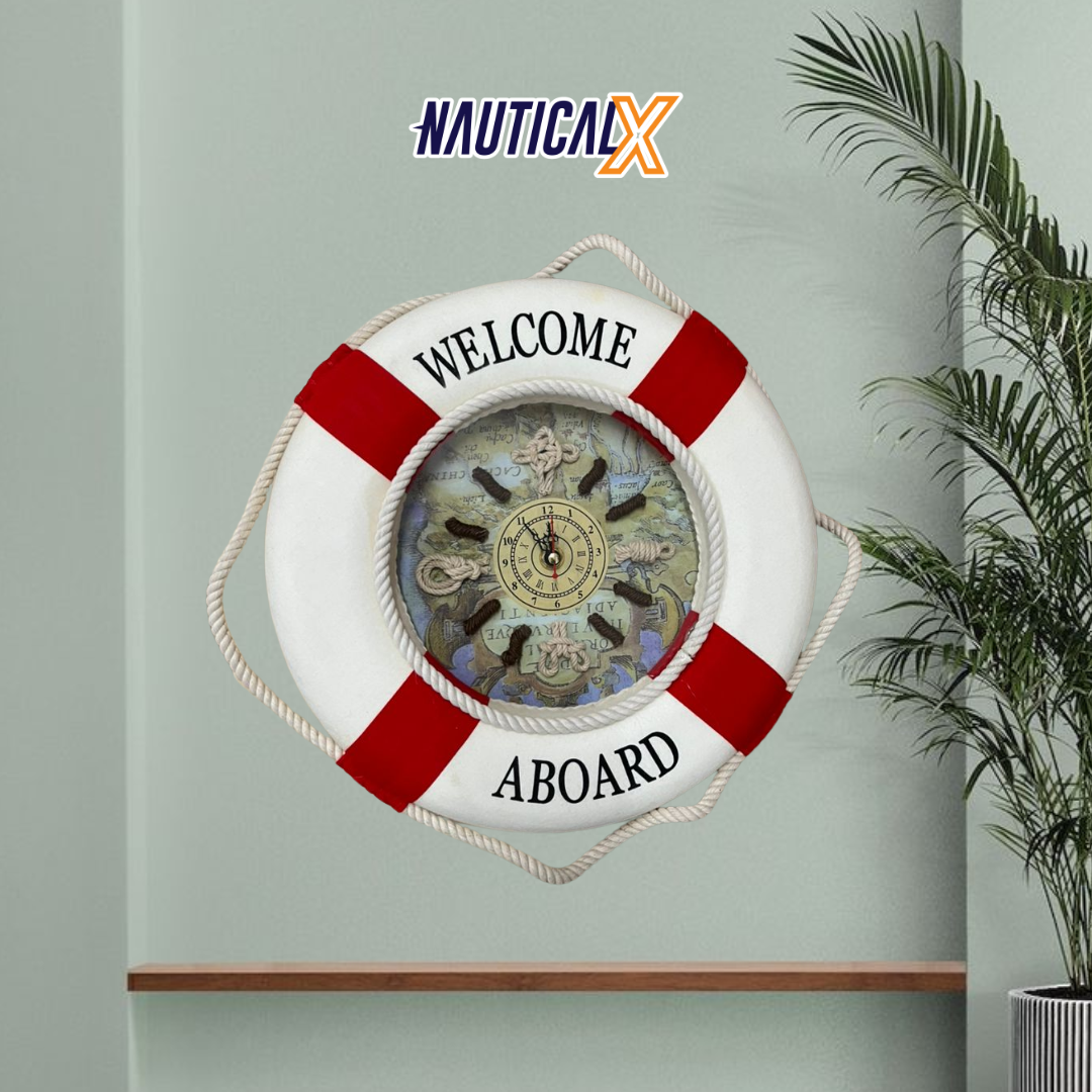 NauticalX Lifebuoy Wall Clock