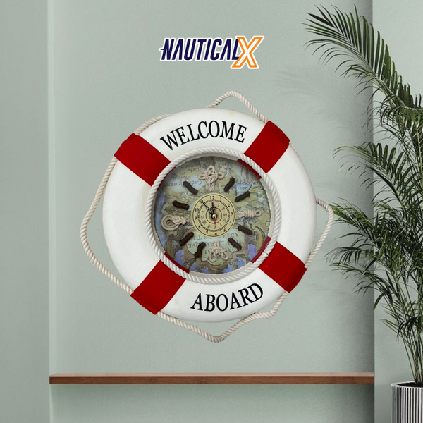 NauticalX Lifebuoy Wall Clock