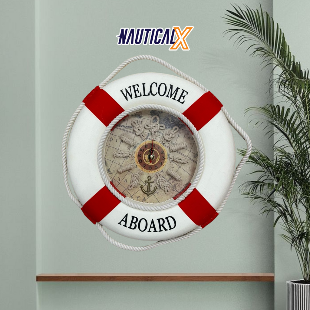 NauticalX Lifebuoy Wall Clock