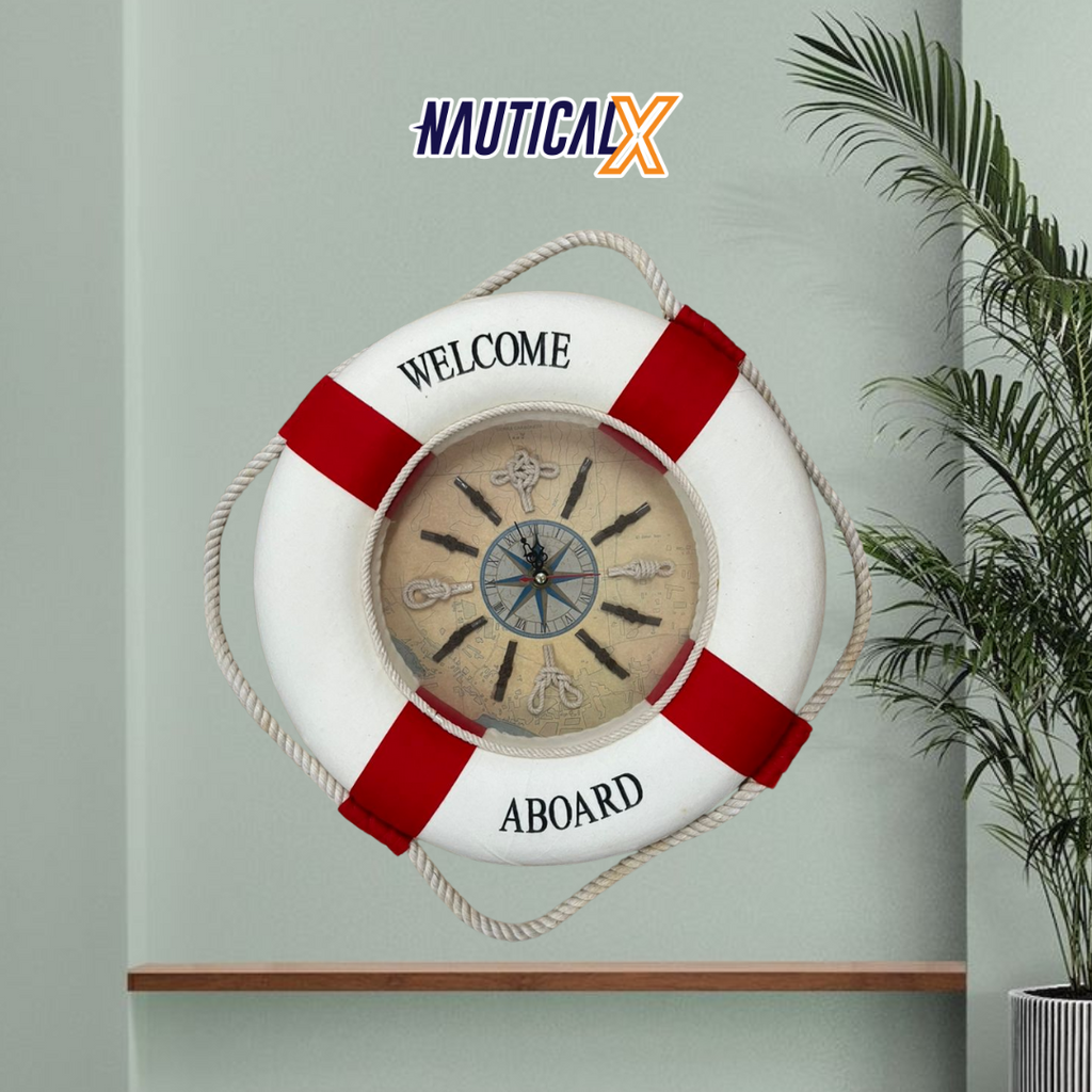 NauticalX Lifebuoy Wall Clock