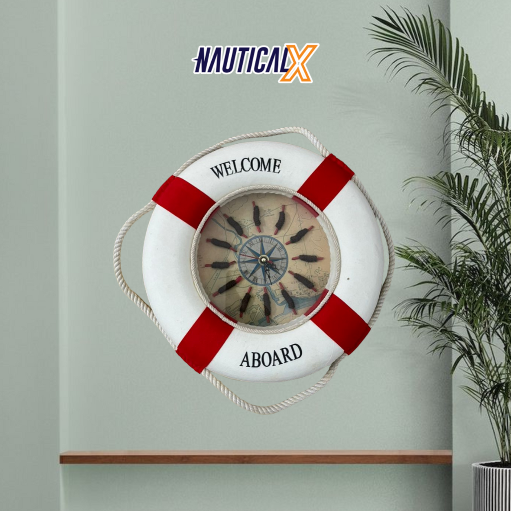 NauticalX Lifebuoy Wall Clock