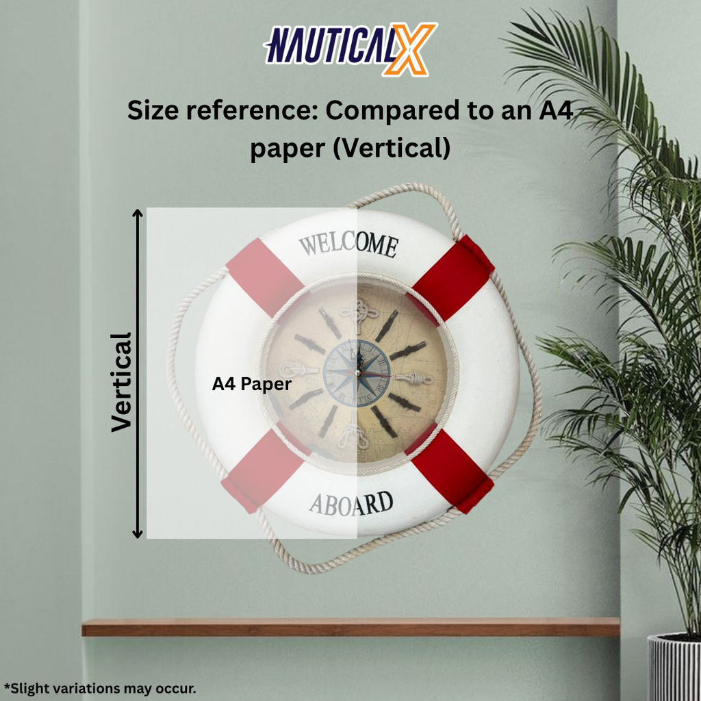 NauticalX Lifebuoy Wall Clock