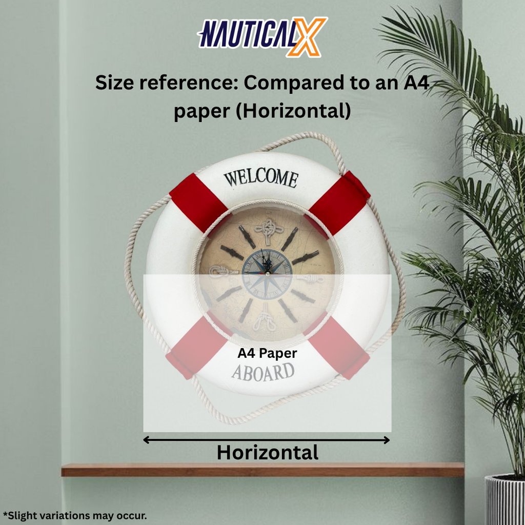 NauticalX Lifebuoy Wall Clock