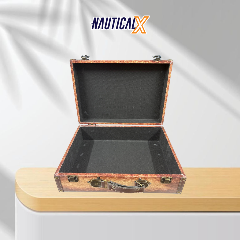 NauticalX Vintage Map Briefcase - Explorer Edition