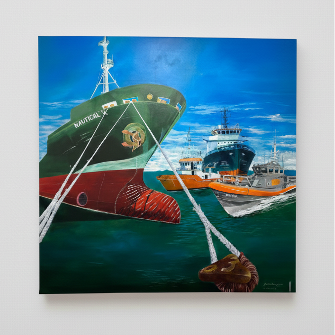 Port Scenery Painting