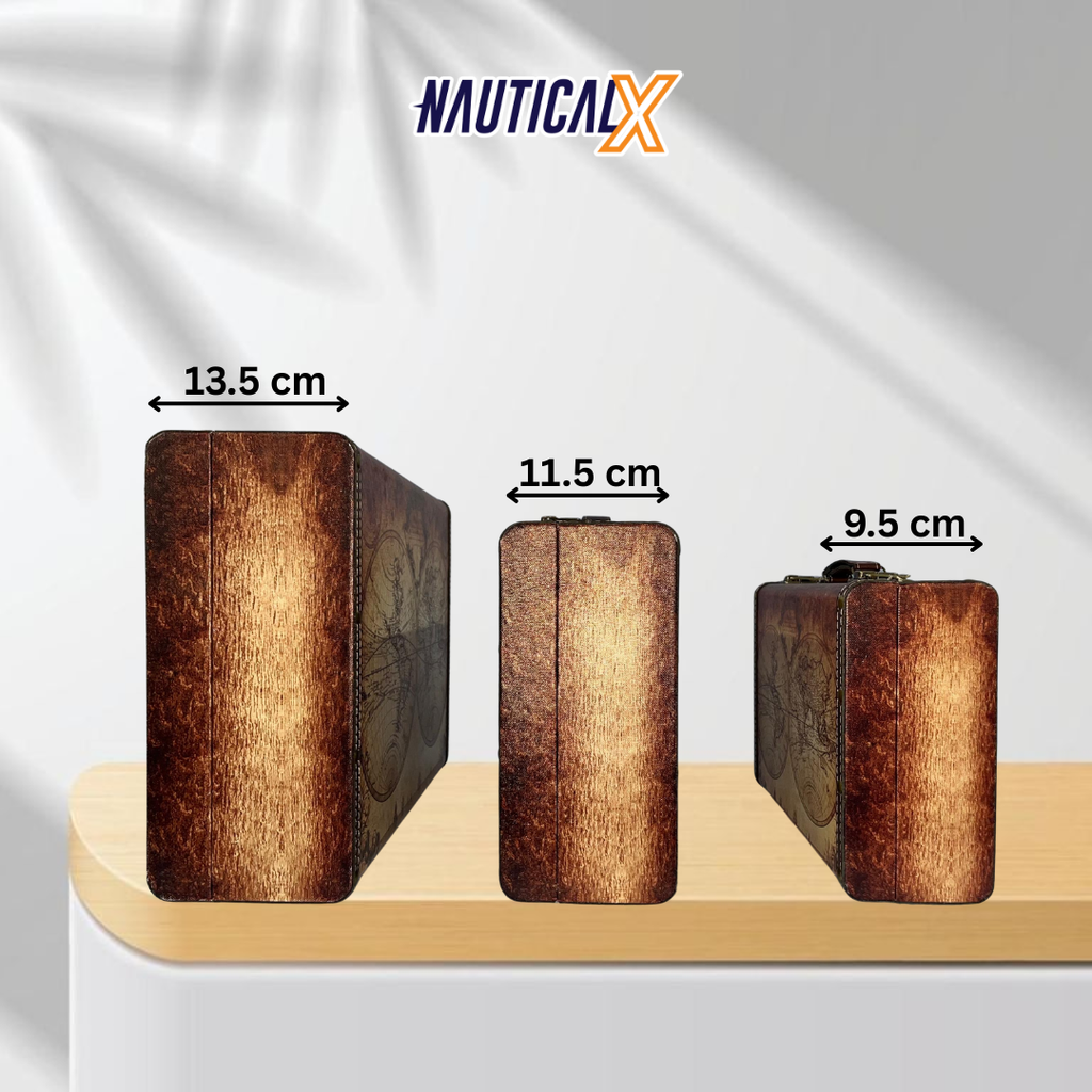 NauticalX Vintage Map Briefcase - Explorer Edition