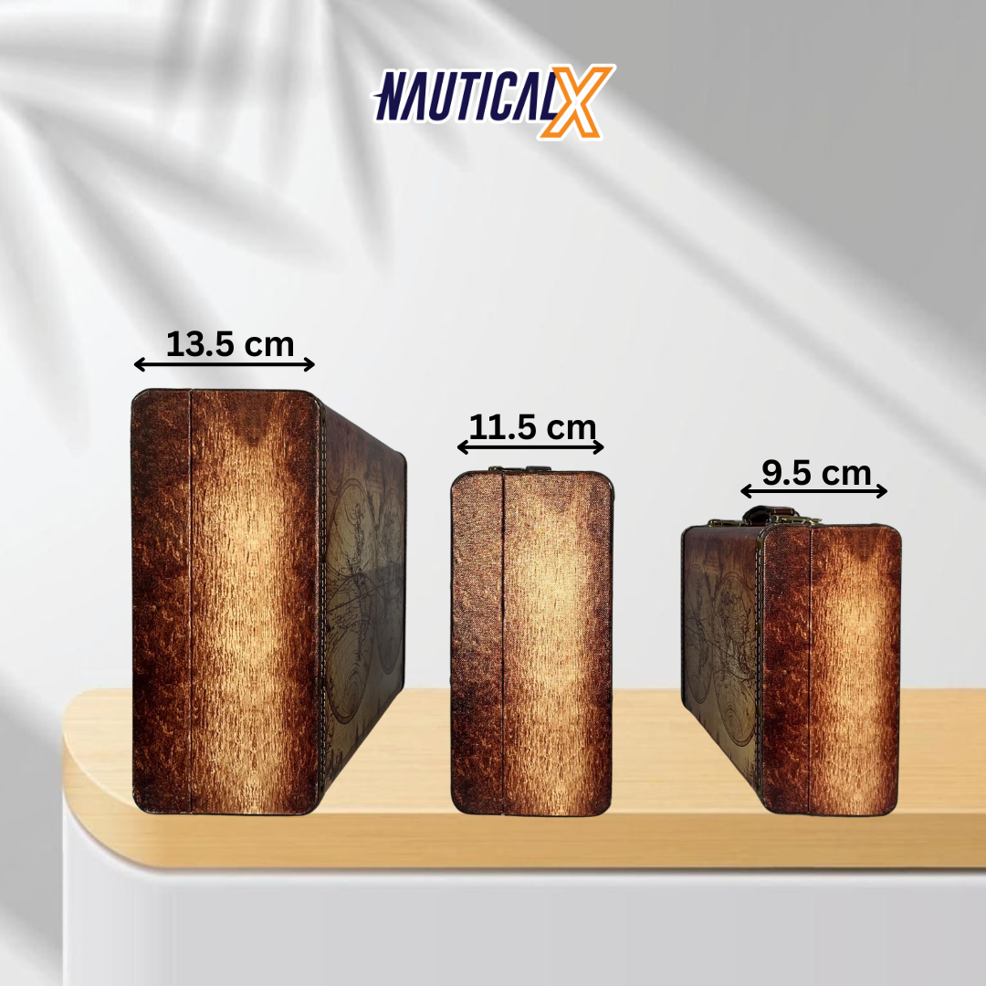 NauticalX Vintage Map Briefcase - Explorer Edition