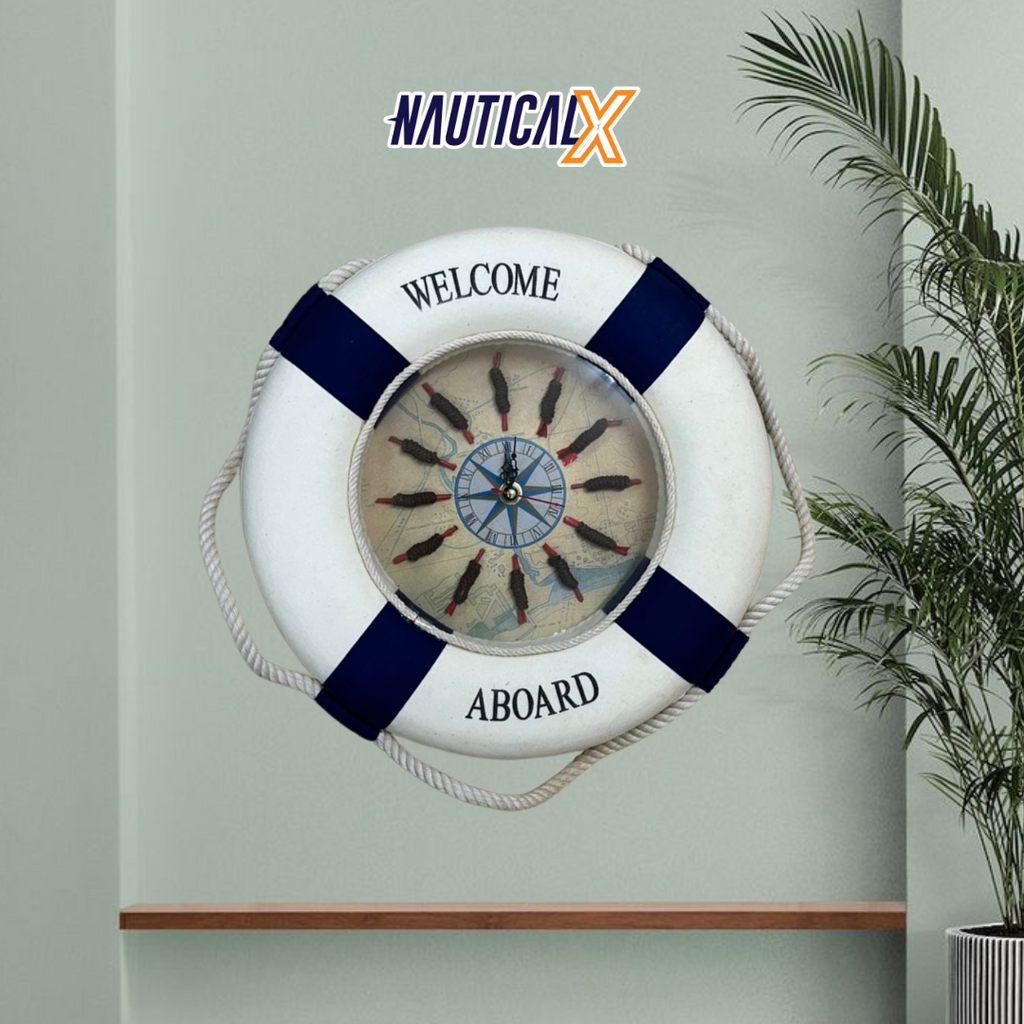 NauticalX Lifebuoy Wall Clock