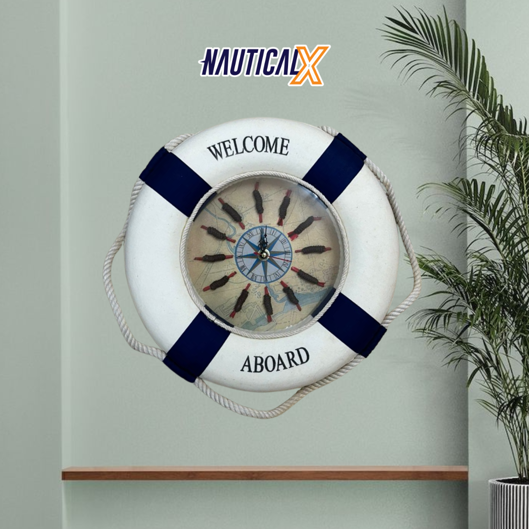 NauticalX Lifebuoy Wall Clock